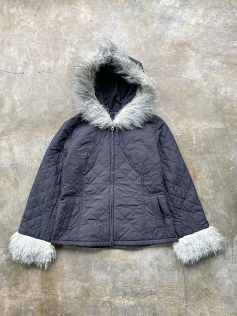 Other Designers 14th Addiction × KMRii × Le Grande Bleu (L.G.B.) - Black Quilted n3b like if6was9 vintage with fur hoodie