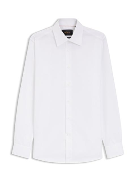 BOSS WRINKLE-RESISTANT SLIM-FIT SHIRT IN ITALIAN-MADE COTTON