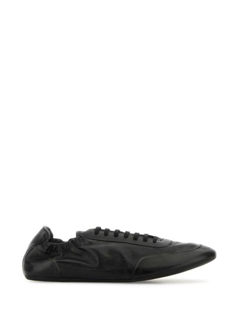 Prada Prada Men Black Leather Collapse Sneakers