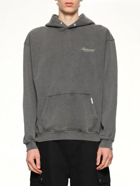 REPRESENT Represent Owners Club Script Hoodie in Vintage Grey