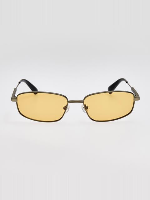 LINDA FARROW Sera Sunglasses in Matt Putty