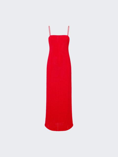 Proenza Schouler Suki Dress In Viscose Ribbon Knit Red