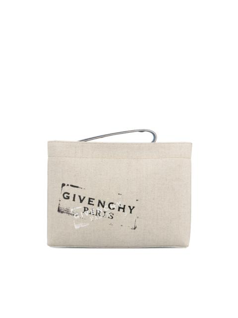 Givenchy logo print clutch bag
