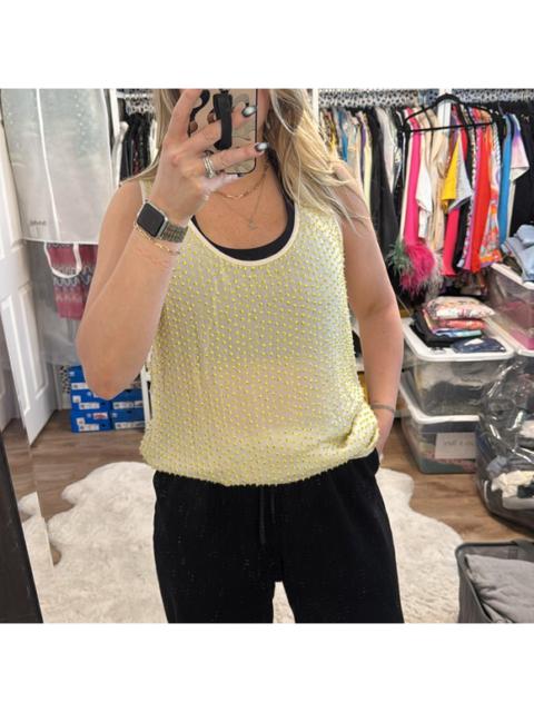 Other Designers French Connection Yellow Embellished Beaded Cami Tank