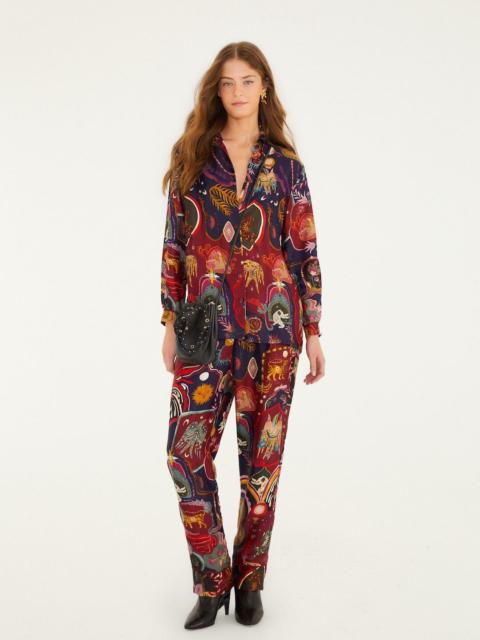 FARM RIO Multicolor Artsy Surreal Land Lenzing™ Ecovero™ Viscose Pants