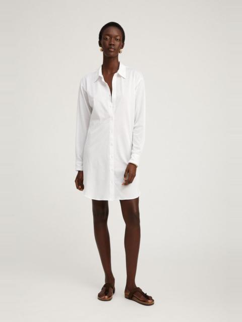 SPRWMN WHITE BUTTON DOWN MINI DRESS