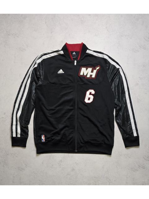 adidas NBA Miami Heat Men's Full-Zip Sidle Line Warm Up Jacket