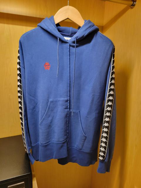 Other Designers Kappa X Christian Dada Blue Split Misalign Hoodie Sz 36