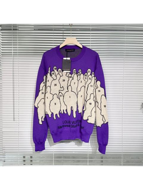 Louis Vuitton Louis Vuitton Wool Logo Purple Knit Sweater