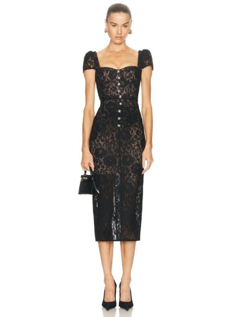 self-portrait Sweetheart Midi Dress