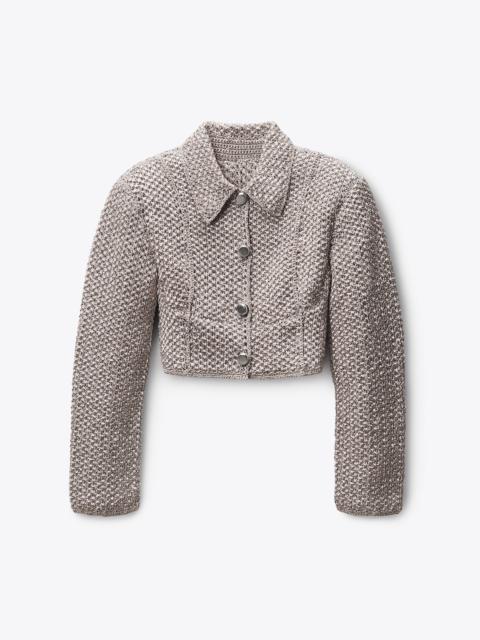 Alexander Wang Crochet Cropped Tailored Jacket
