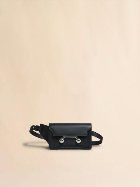 Marni BLACK LEATHER TRUNKAROO CROSSBODY BAG
