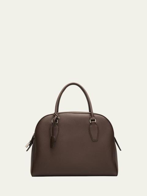 The Row India 12.00 Top-Handle Bowling Bag in Leather