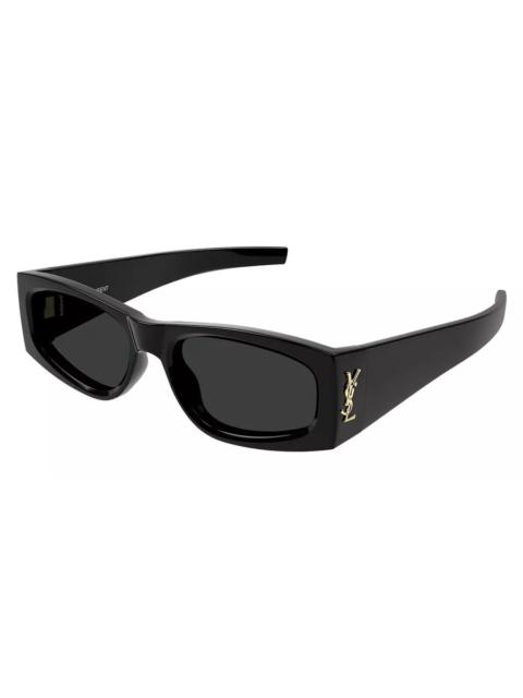 SAINT LAURENT Saint Laurent Grey Rectangular Ladies Sunglasses SL M140/F 001 56