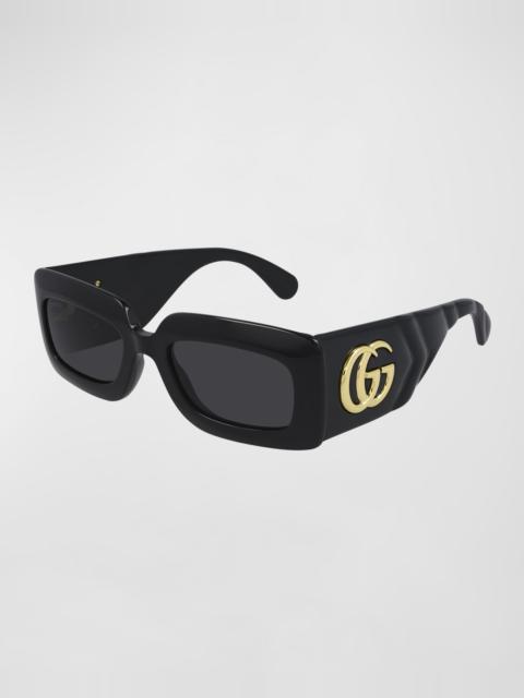 GUCCI Oversized Rectangular Acetate Sunglasses