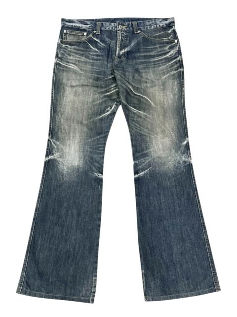 Other Designers Le Grande Bleu (L.G.B.) - High Street Flare Clawmark Mudwash Jeans Made in Japan