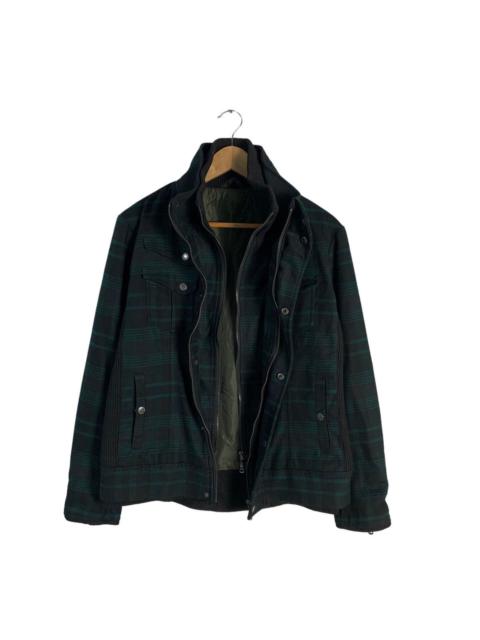 Other Designers semanticdesign - Semantic Design Plaid Tartan Double Zipper Jacket