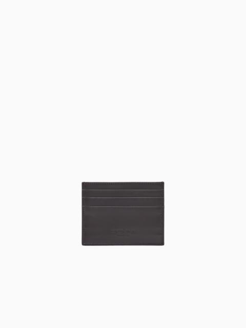 GIORGIO ARMANI NAPPA LEATHER CARD HOLDER