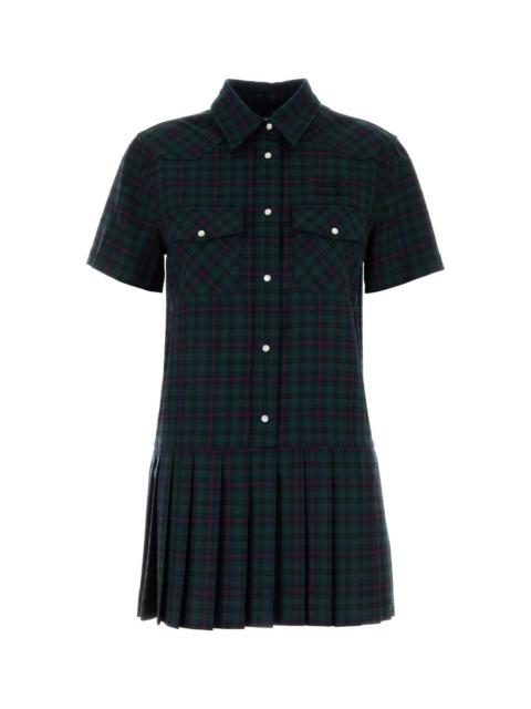 Miu Miu Miu Miu Women Embroidered Wool Mini Dress