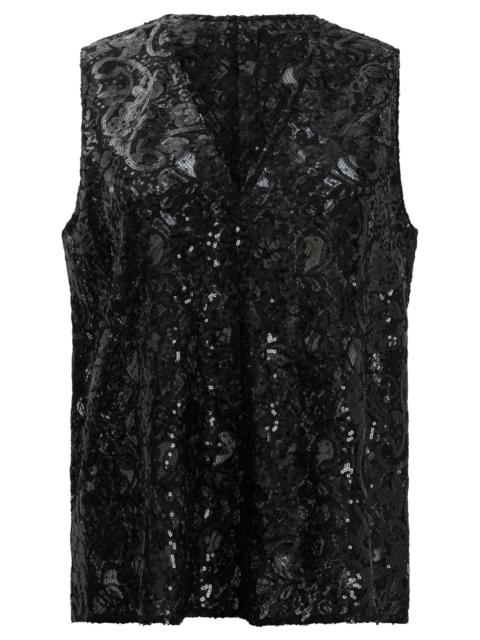 Other Designers F.it Sleeveless Top With Sequins