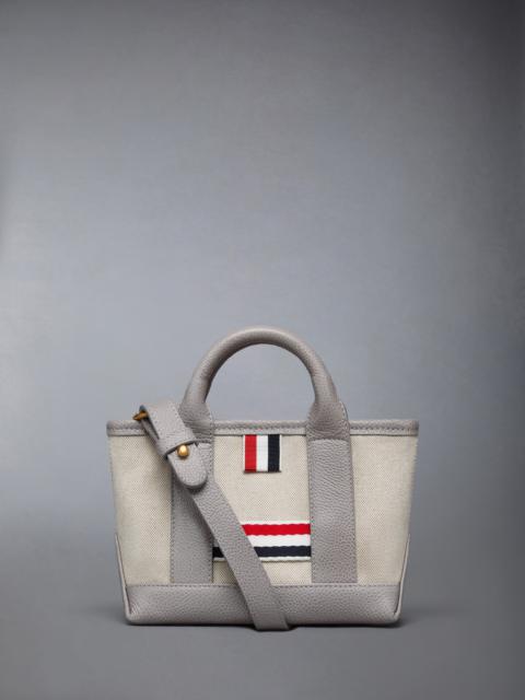 Thom Browne SALT AND PEPPER COTTON CANVAS MICRO TOOL TOTE
