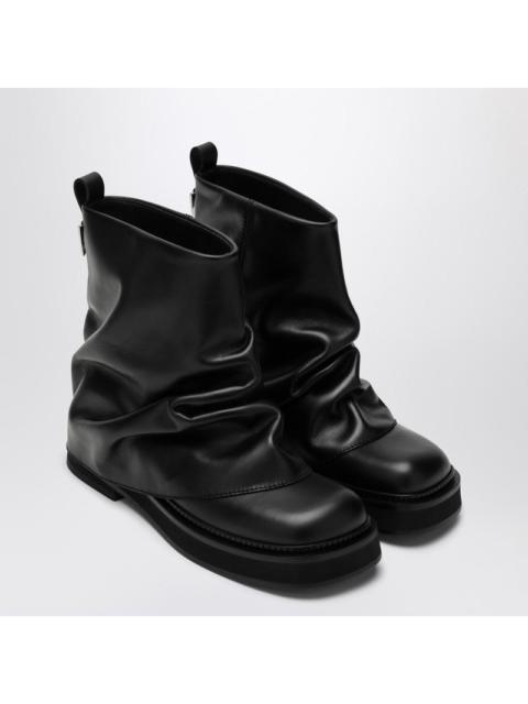 The Attico Combat Mini Robin black leather boot
