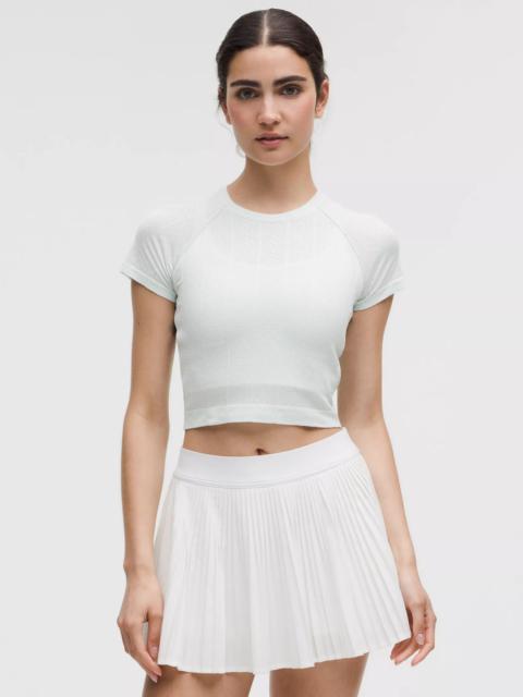 lululemon Swiftly Pointelle Cropped Short-Sleeve Shirt