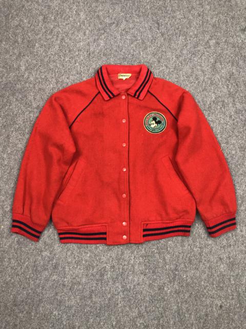 Other Designers Vintage - Vintage Japanese Brand Varsity Jacket Mickey Mouse