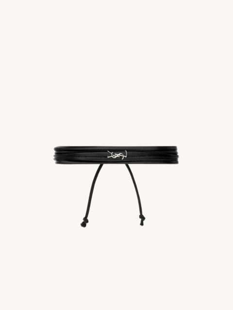 SAINT LAURENT CASSANDRE MULTI-STRAND BRACELET IN LEATHER