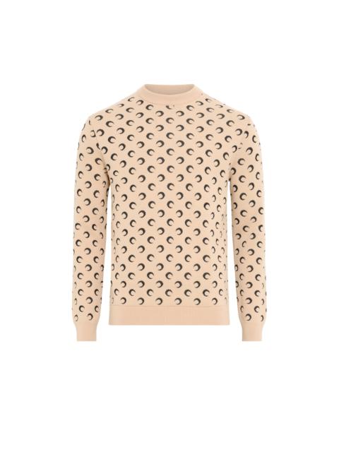 Marine Serre Moon Jacquard Knit Crewneck Sweater