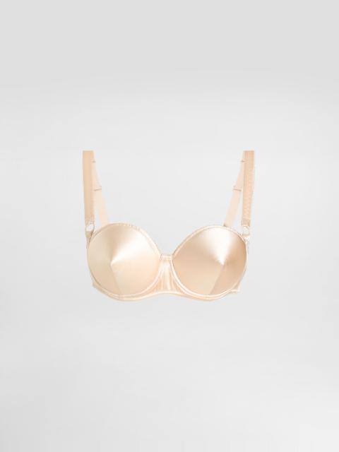 Dolce & Gabbana Satin balconette bra with conical cups