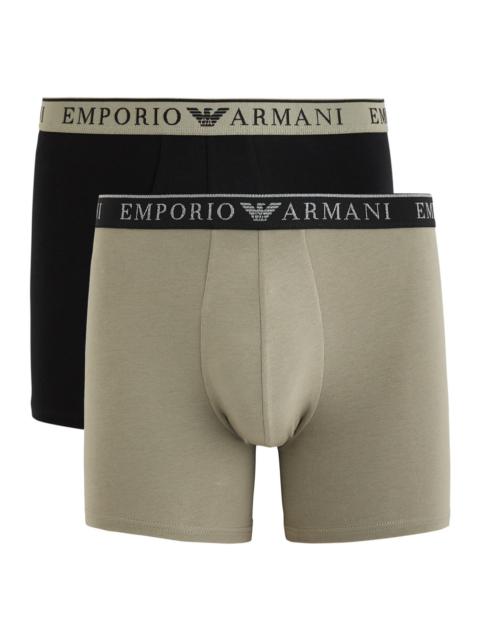 Emporio Armani Logo-jacquard Stretch-cotton Boxers