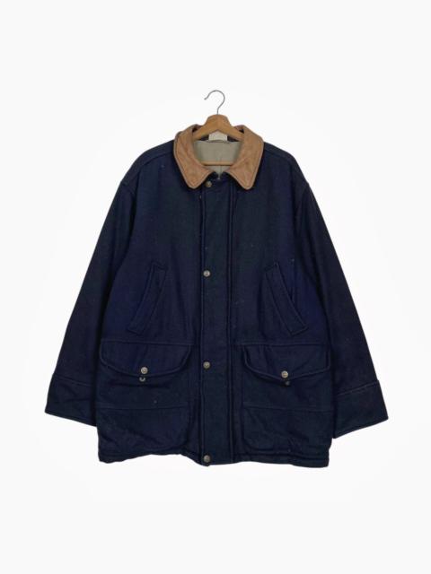 Other Designers Vintage Marlboro Wool Jacket With Leather Collar