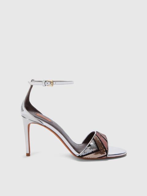 Missoni Zigzag pattern sandals with heel and adjustable strap