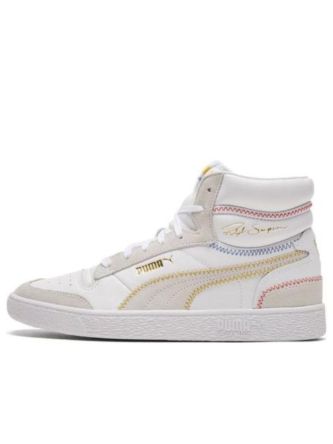 PUMA PUMA Ralph Sampson Mid Stitch White/Grey/Yellow High Board Shoes 373340-02