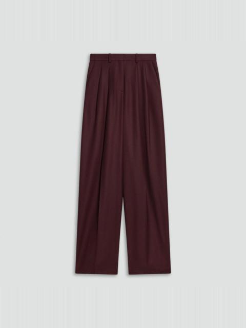 Theory Double Pleat Pant, 33'' in Sleek Flannel