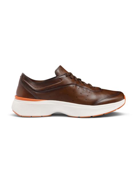 Santoni Men's light brown leather Bounce sneaker