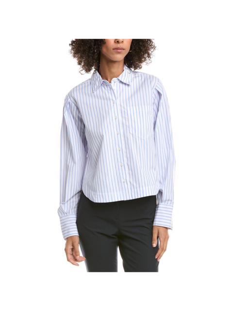 DEREK LAM 10 CROSBY Derek Lam 10 Crosby Estrella Striped Cropped Button-Up Shirt