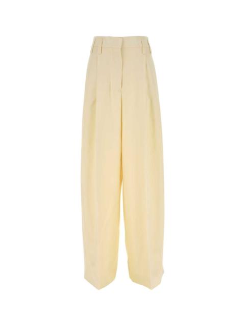Jil Sander Jil Sander Women Cream Viscose Blend Wide-Leg Pant