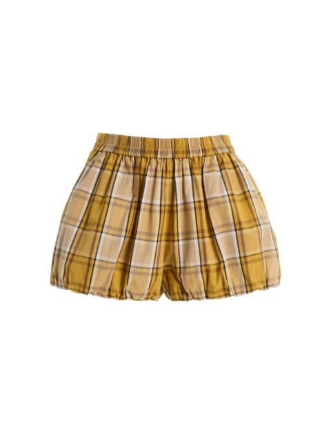 Sea Copeland Cotton Plaid Shorts yellow