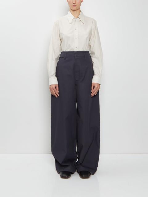 Lemaire Large Cotton Chino — Graphite Blue