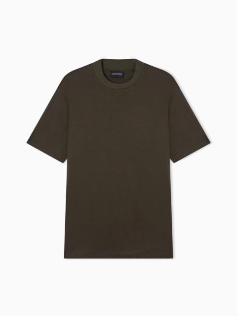EMPORIO ARMANI BASIC COTTON LYOCELL JERSEY T-SHIRT