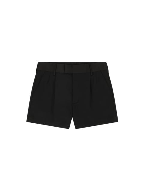 entire studios COMPACT SHORTS BLACK WOOL