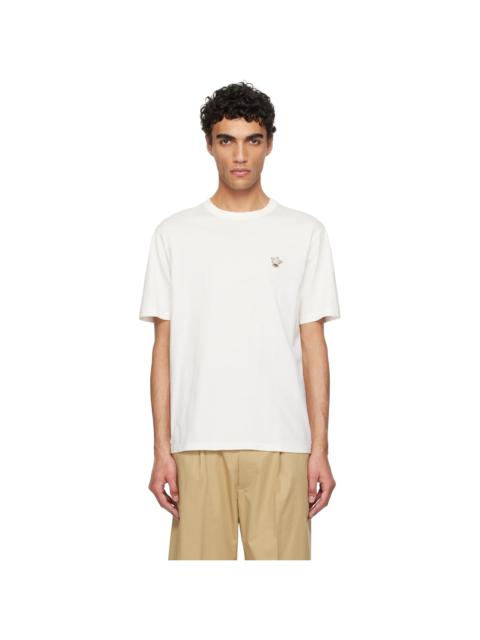 Maison Kitsuné White Barista Fox Patch Relax T-shirt