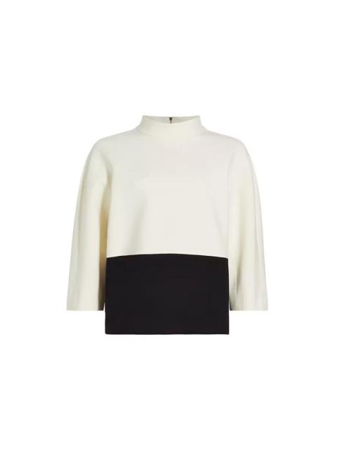 Max Mara Max Mara Curacao Colorblock Stretch Virgin Wool Top