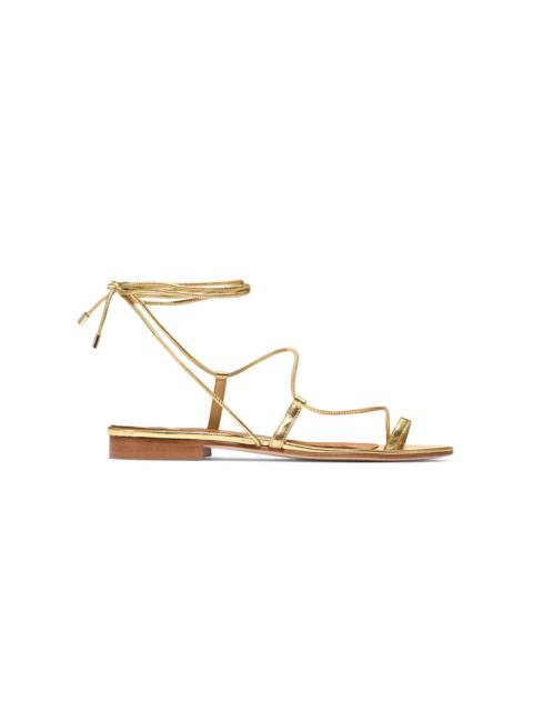 Emme Parsons Susan Lace-Up Leather Sandals gold
