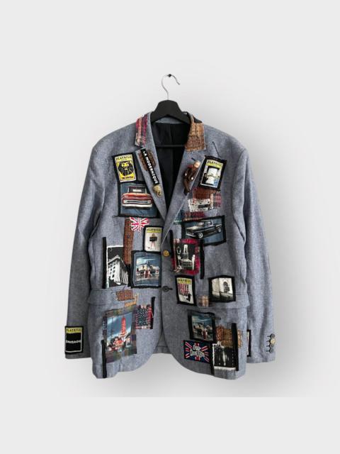 Vintage - RARE! 1 of 1 “80s MEMORY” Handmade Patches Blazers