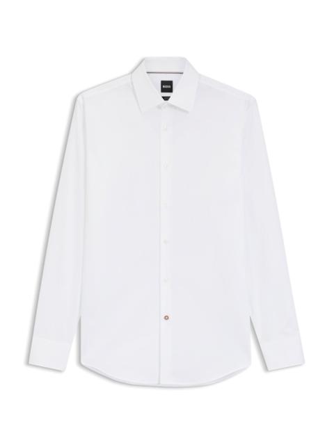 BOSS SLIM-FIT SHIRT IN EASY-IRON COTTON POPLIN