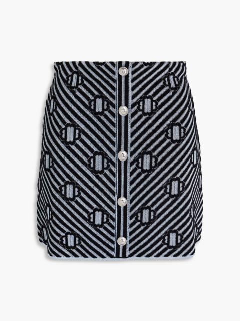 maje Metallic jacquard-knit mini skirt