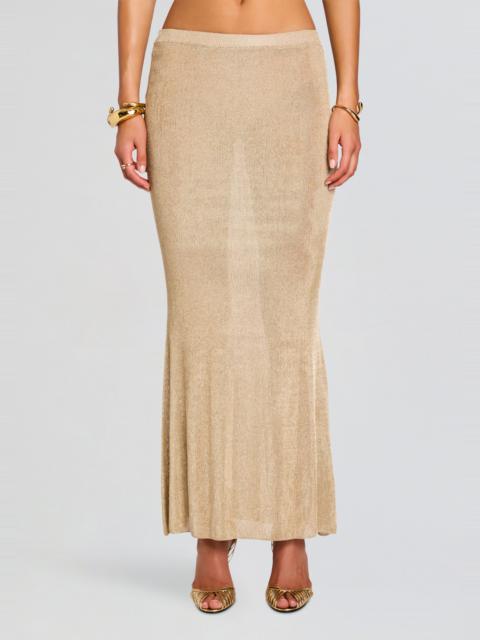 RETROFÊTE HARMONY METALLIC KNIT SKIRT